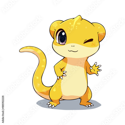 Cute Gecko, Clipart 01