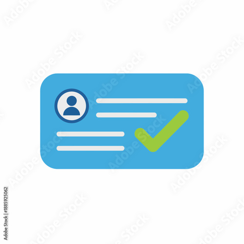 Verified identity card with green checkmark