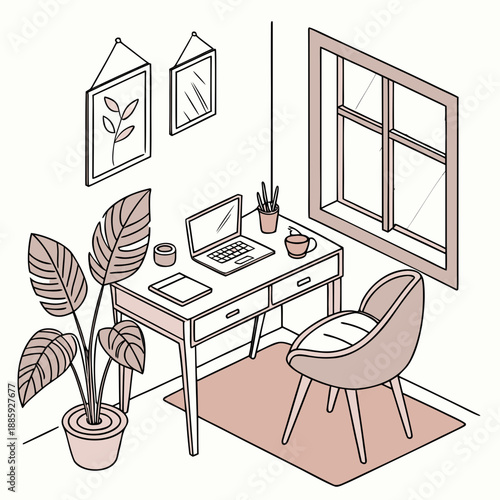 Modern home office setup