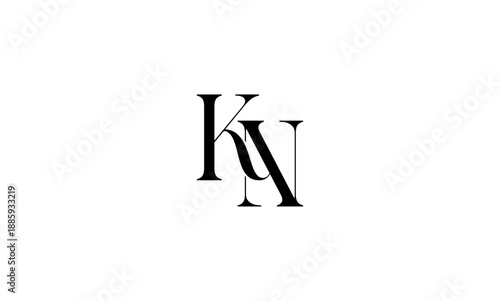 KN initial letters logo or KN monogram