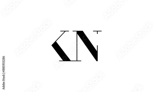 KN initial letters logo or KN monogram