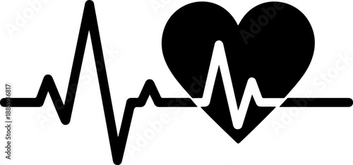 Heartbeat monitor showing heart rate