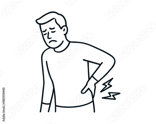 Man experiencing lower back pain and discomfort