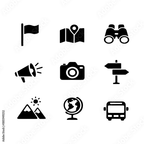 guide vector icon set on a white background
Vector icon set