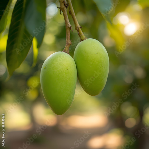 food green olives on tree