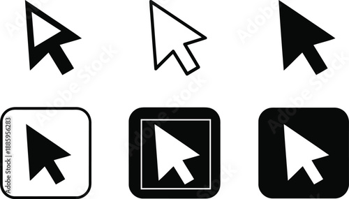 Set of cursor icons Vector