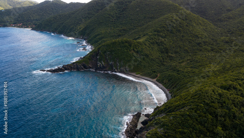 Vászonkép Tide pools beach hidden in the forest in St Croix US Virgin Islands