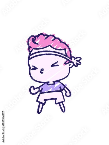 spinning motion animation of Gym Man Chalk Drawing