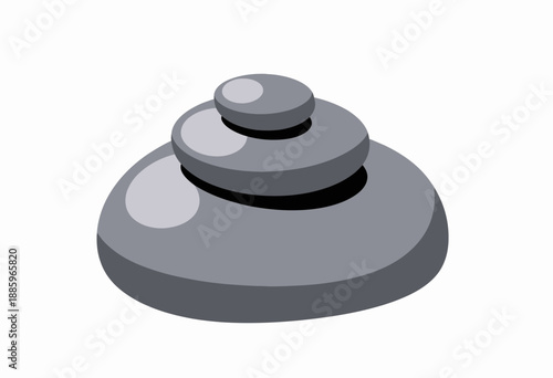 Smoothly Sculpted Zen Stones Balanced in a Tranquil Composition Against a Minimalist Background