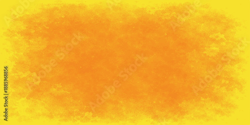 Abstract watercolor art featuring a hot textured grunge background with fire and sun patterns in orange and yellow paint on vintage paper wallpaper