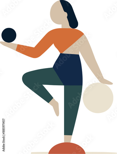 Single abstract geometric figure balances interlocking minimal forms while surrounding elements remain absent, showing refinement