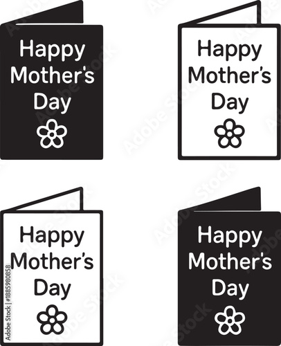 Mother day greeting card icon, mother day greeting card design, mothers day celebration vector, happy mother card illustration, mother appreciation design, isolated minimal vector