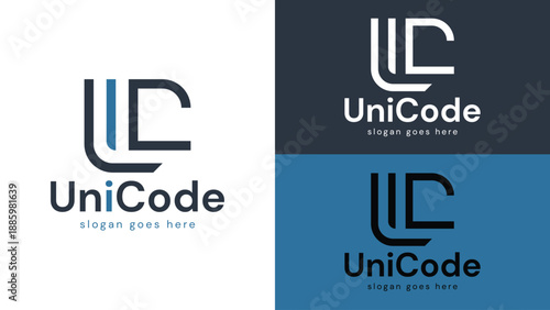 UniCode Letter U i C Logo Design for Software and Technology Brand