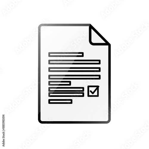 Checklist document with marked tasks and lines.