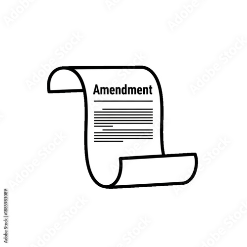 Amendment paper scroll document.