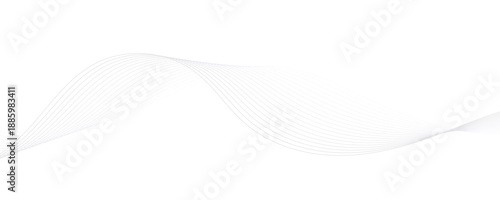 Minimalist wave pattern with curved oscillating lines on white background