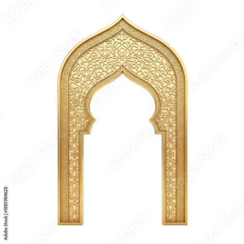 Elegant Islamic Arch with Gold Detailing for Ramadan and Eid Celebrations