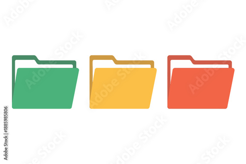 Colorful File Folder Icons Organized