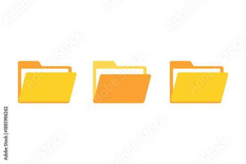 Yellow and orange folder icons