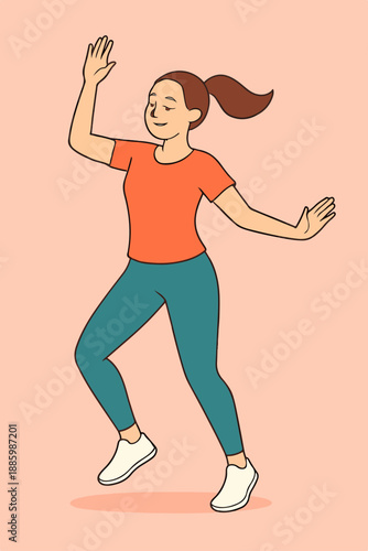 young woman exercising