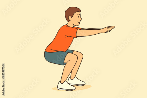 young man doing exercise