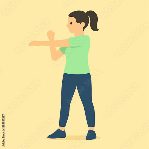 young woman exercising