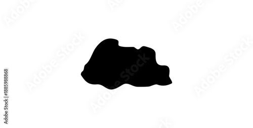 Bhutan country black silhouette
