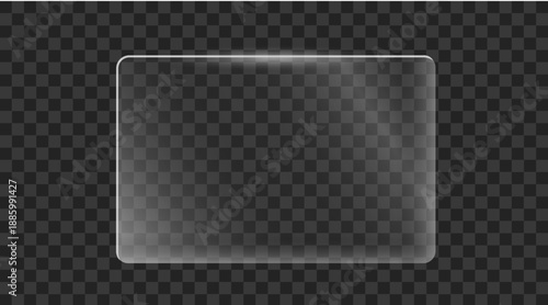 Realistic 3D Glassmorphism Object with Translucent Effect Modern Minimalist Card Mockup with Vibrant Gradients and Mirror Reflection