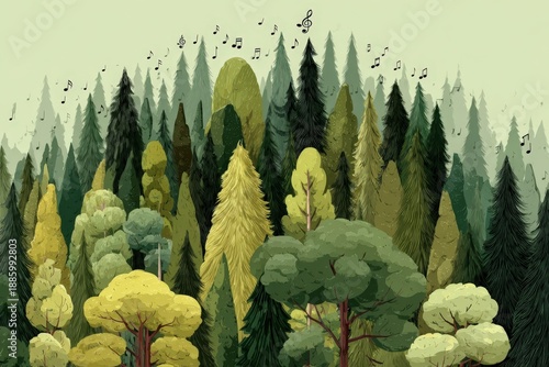 The cover of the book, the forest