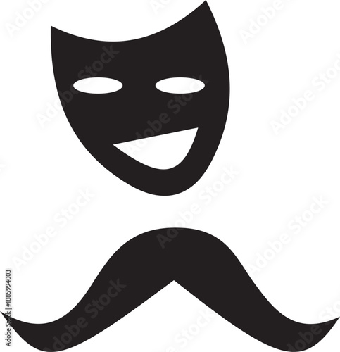 Comedy and Tragedy Theatre Mask Icon