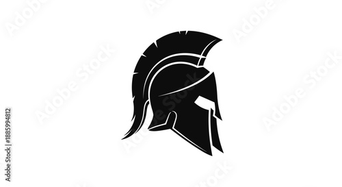 Ancient Spartan Warrior Helmet Silhouette Icon 9.