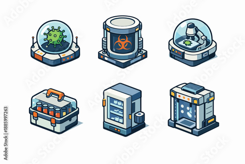 Biosafety containment devices set with virus dome, specimen case and decontamination booth