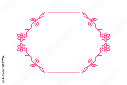 floral octagon frame