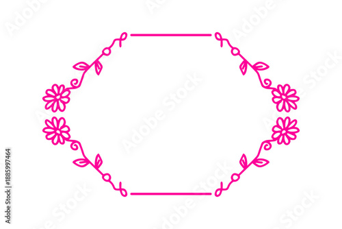 floral octagon frame