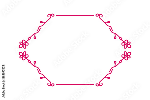 floral octagon frame