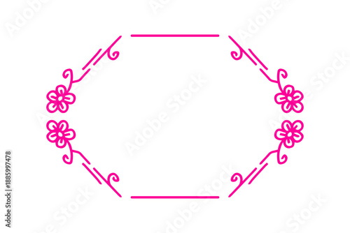 floral octagon frame