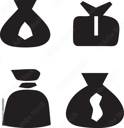 Money Bag Icon Simple Bank Deposit Vector