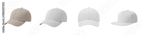 Obraz na płótnie Vintage Hat Collection Isolated on White PNG Flat Cap Fedora Cowboy Hat Beret To