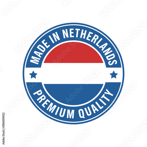 Premium quality product seal made in Netherlands with stars