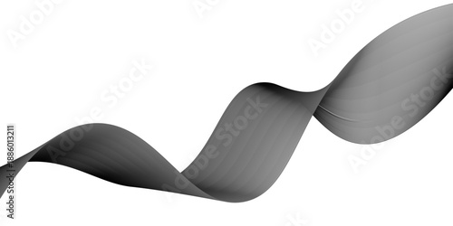 Vector illustration of an elegant black ribbon isolated on a white background, symbolizing style and fashion beauty for a high heel shoe design. shiny, leather, cartoon, object, elegance, woman, flow