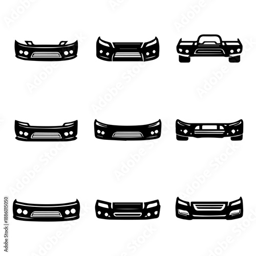 bumpers vector icon set on a white background
Vector icon set