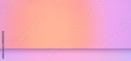 Abstract gradient podium background, minimal empty 3D studio backdrop.