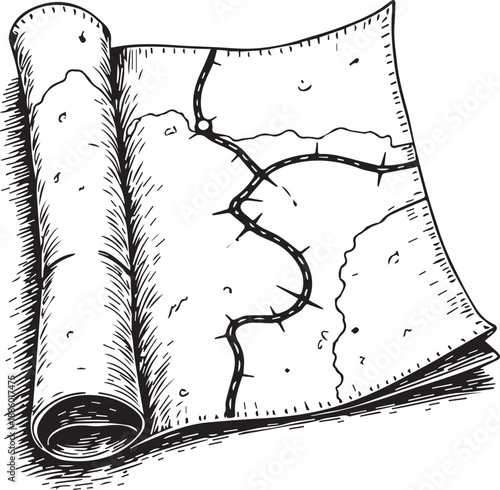 An antique, hand-drawn treasure map unfurls, beckoning viewers to embark on a journey of discovery and adventure. 

