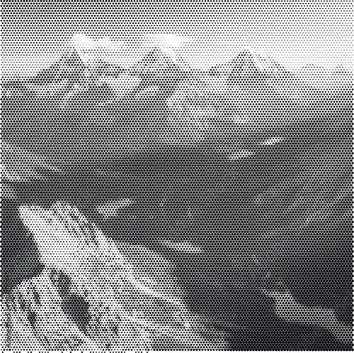 Monotone mountain valley landscape illustration for national park posters and tourism