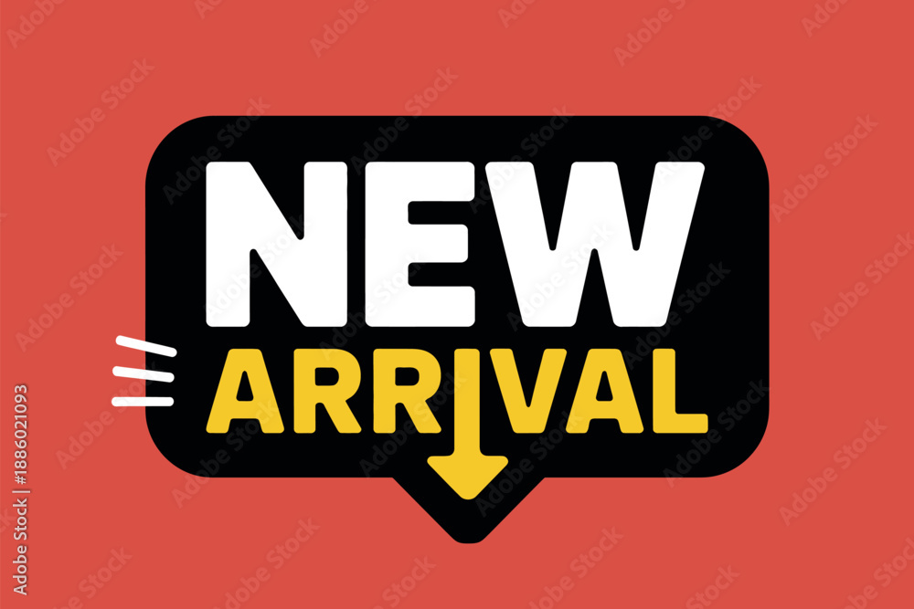 Fototapeta premium New Arrival Sign with Arrow