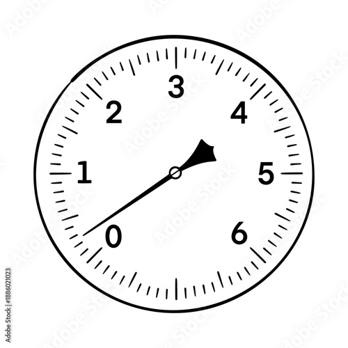 Graphic representation of the dial. Vector