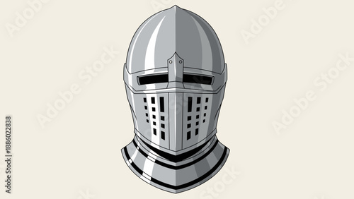 Medieval Knight Helmet Armor Head Protection.