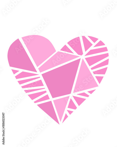 Geométrico pink corazón.