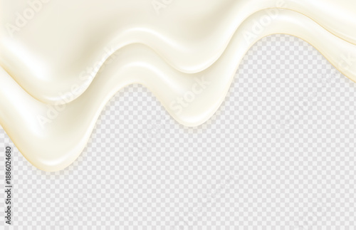 Liquid vector dripping ice cream texture. 