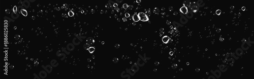 Background of clean water bubbles with soap foam effect, sparkle shine, detergent powder trail.